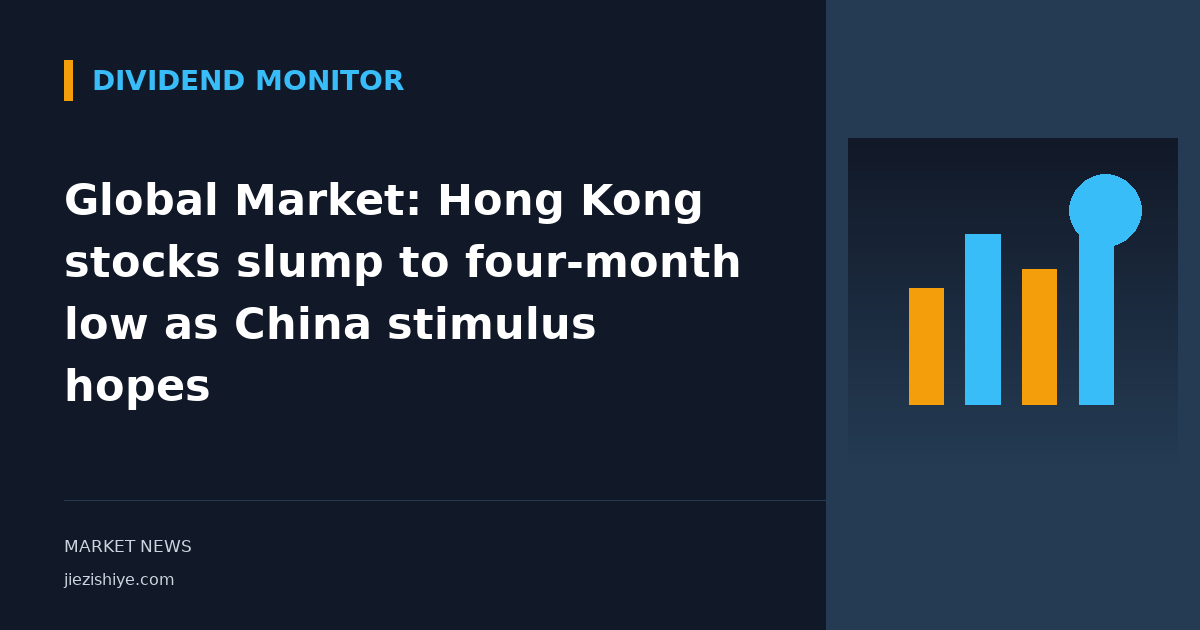 Global Market: Hong Kong stocks slump to four-month low as China stimulus hopes